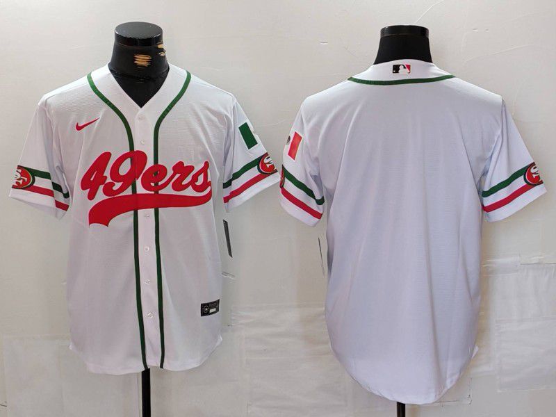 Men San Francisco 49ers Blank White Joint Name 2024 Nike Limited NFL Jersey style 703